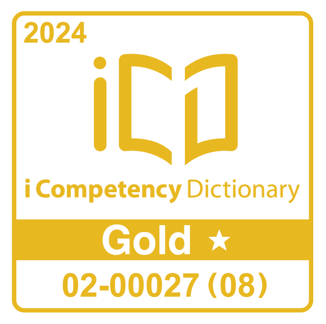 iCD Gold★認証マーク：2024 i Competency Dictionary Gold ★ 02-00027(06)