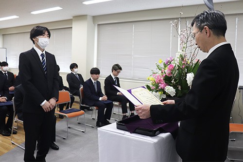 学位記授与式の様子
